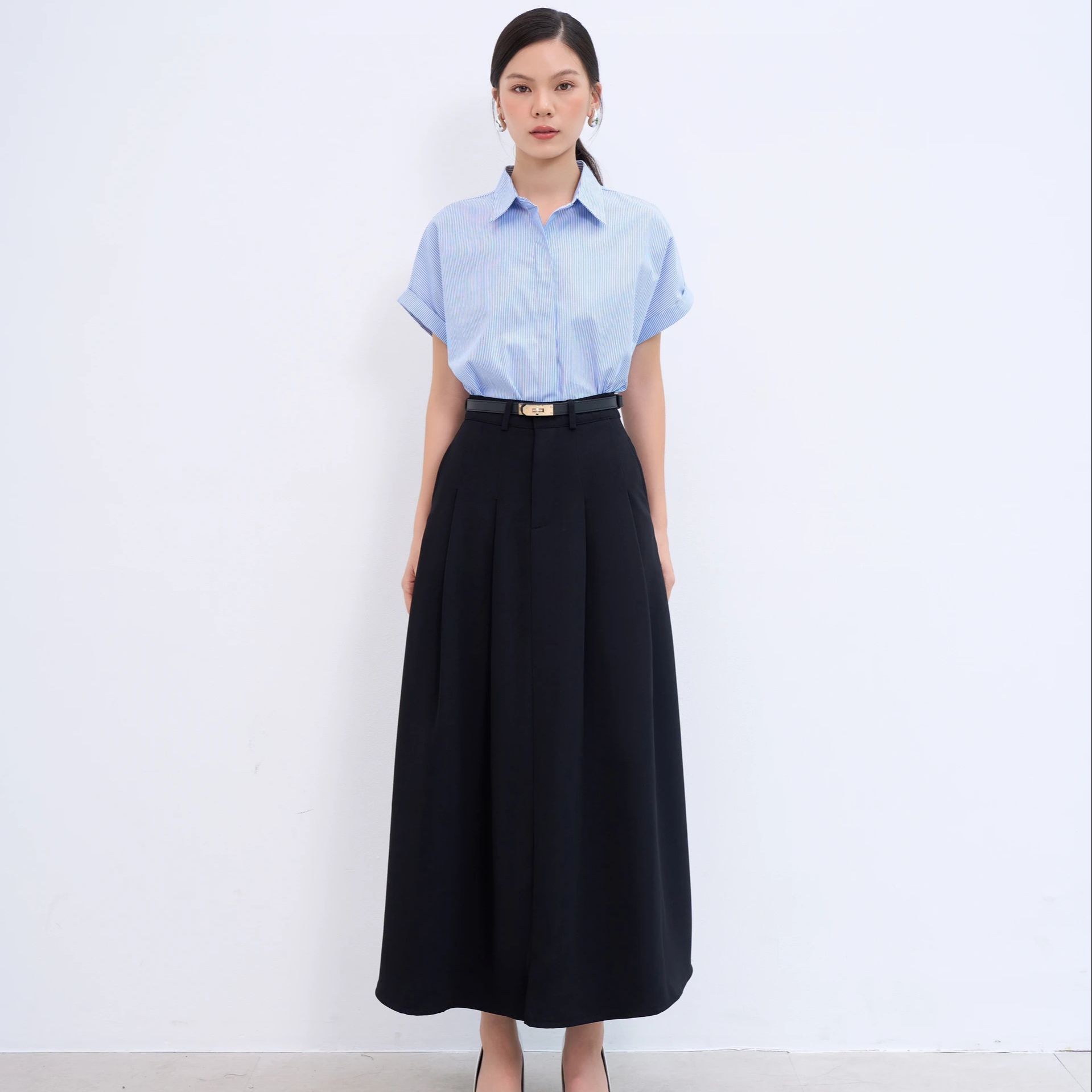 Chân váy dáng xòe xếp ly Long Pleated Skirt Maxy Workshop
