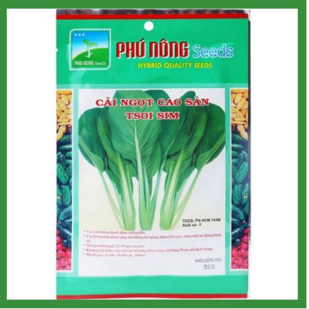 Hạt giống rau cải ngọt-20gram