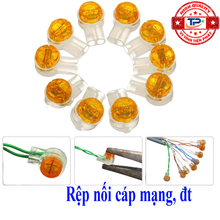 Hộp 100 hạt rệp con bọ nối dây mạng hoặc dây điện thoại K2 , không lo bị nhiễu tín hiệu và điểm nối rỉ sét. Cho truyền tải tín hiệu chuẩn.