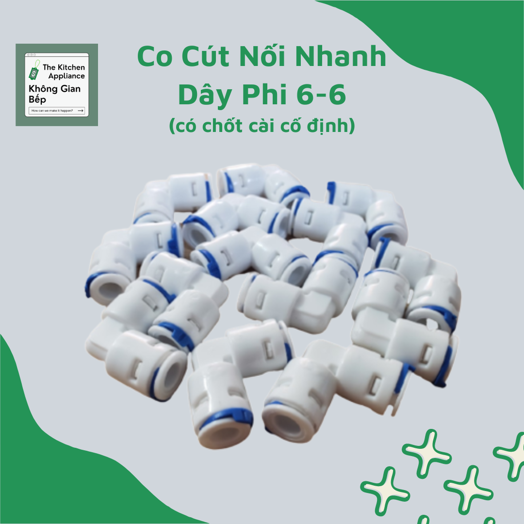 Co cút nối nhanh máy lọc nước dây phi 6-6