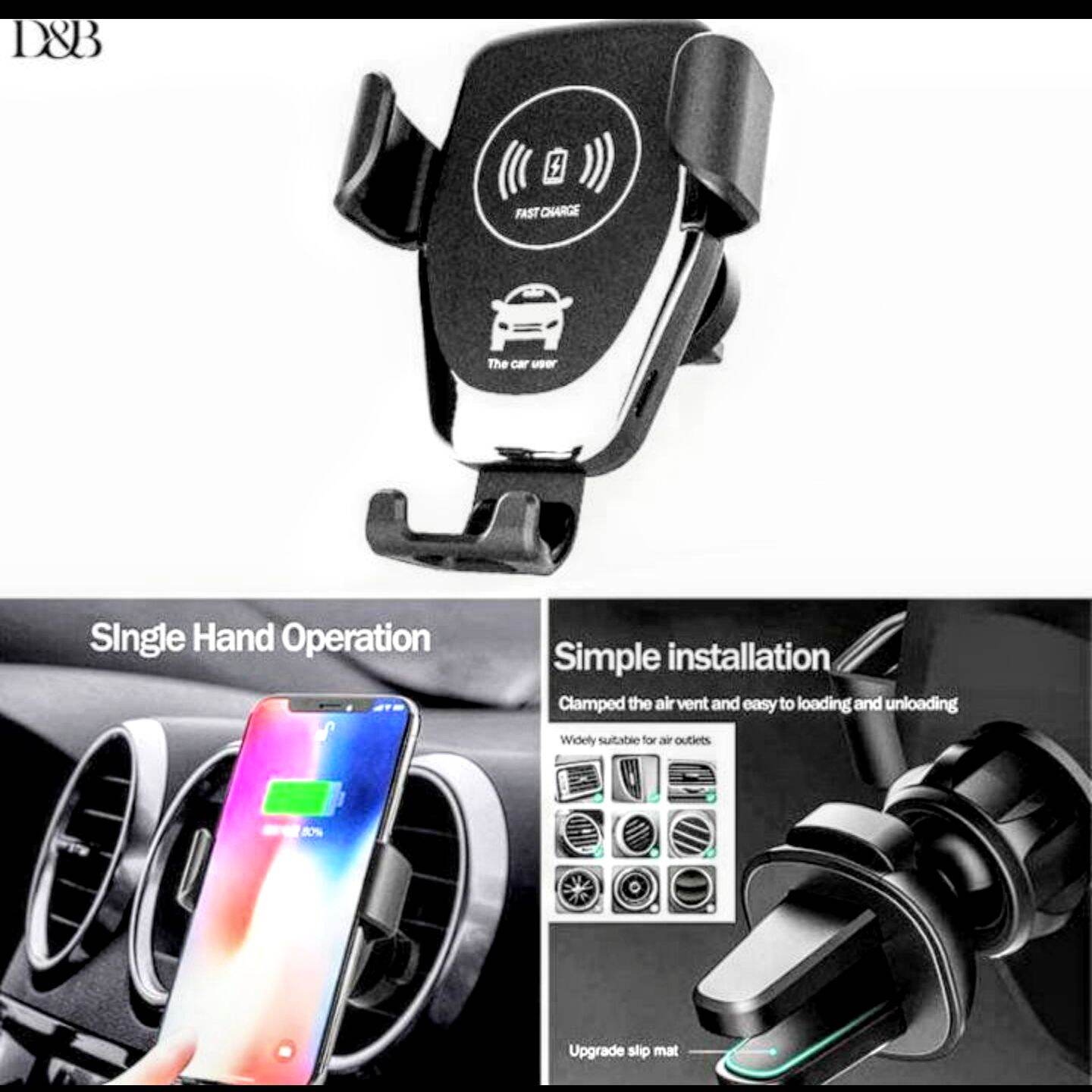 Bộ sạc điện thoại không dây gắn xe hơi ôtô mẫu mới sạc thông minh sạc nhanh, 4car
