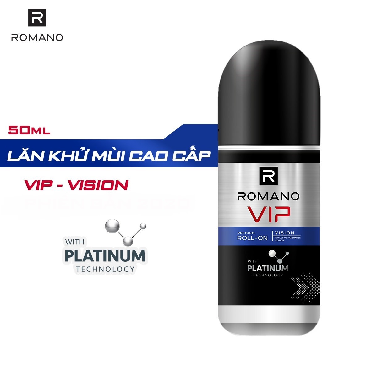 Lăn khử mùi nam cao cấp romano vip vision 50ml - 8935212813013