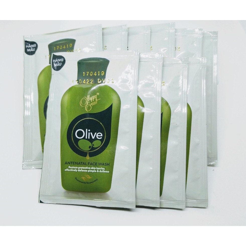 Set 10 gói Sữa rửa mặt tinh dầu Oliu Happy Event 3ml/gói
