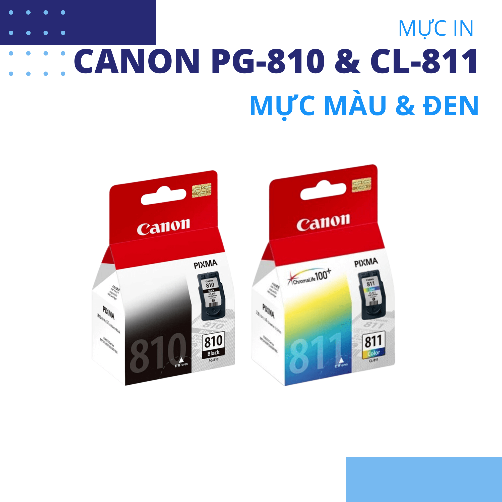 Bộ mực in canon pg-810 & cl-811, chính hãng canon