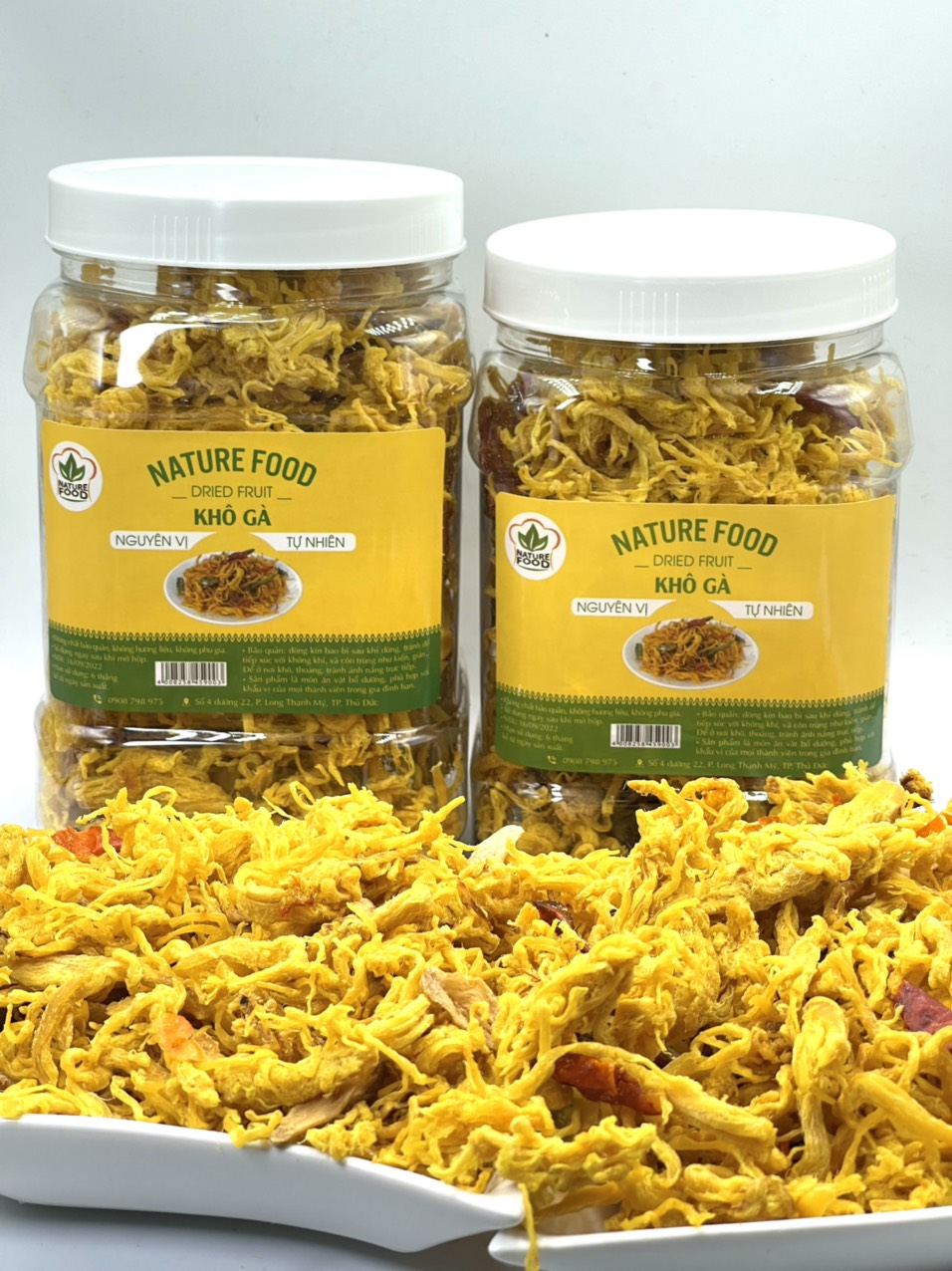 1Kg ( 2 hộp ) Khô Gà Bơ Tỏi Giòn Ngon Đậm Vị  Nature Food Loại Đặc Biệt