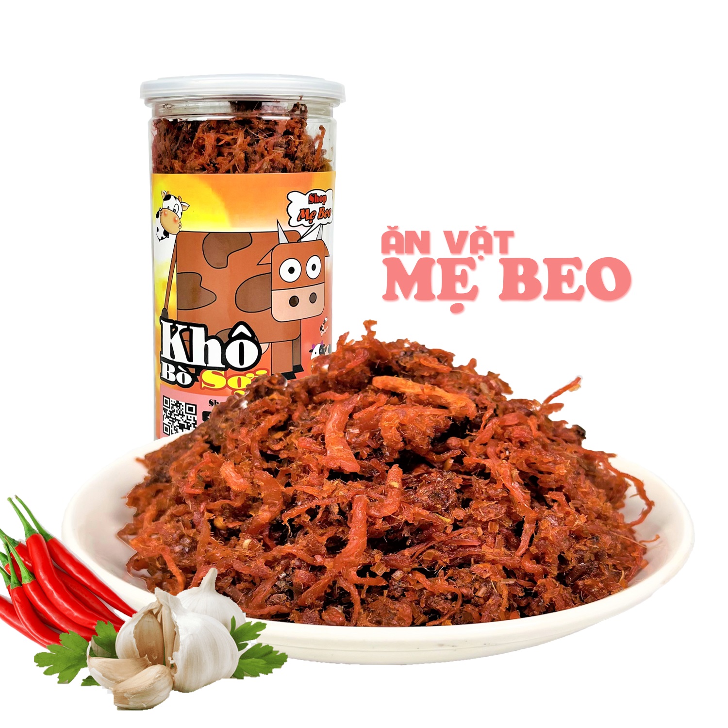 500gr khô bò xé sợi cay cay cực ngon