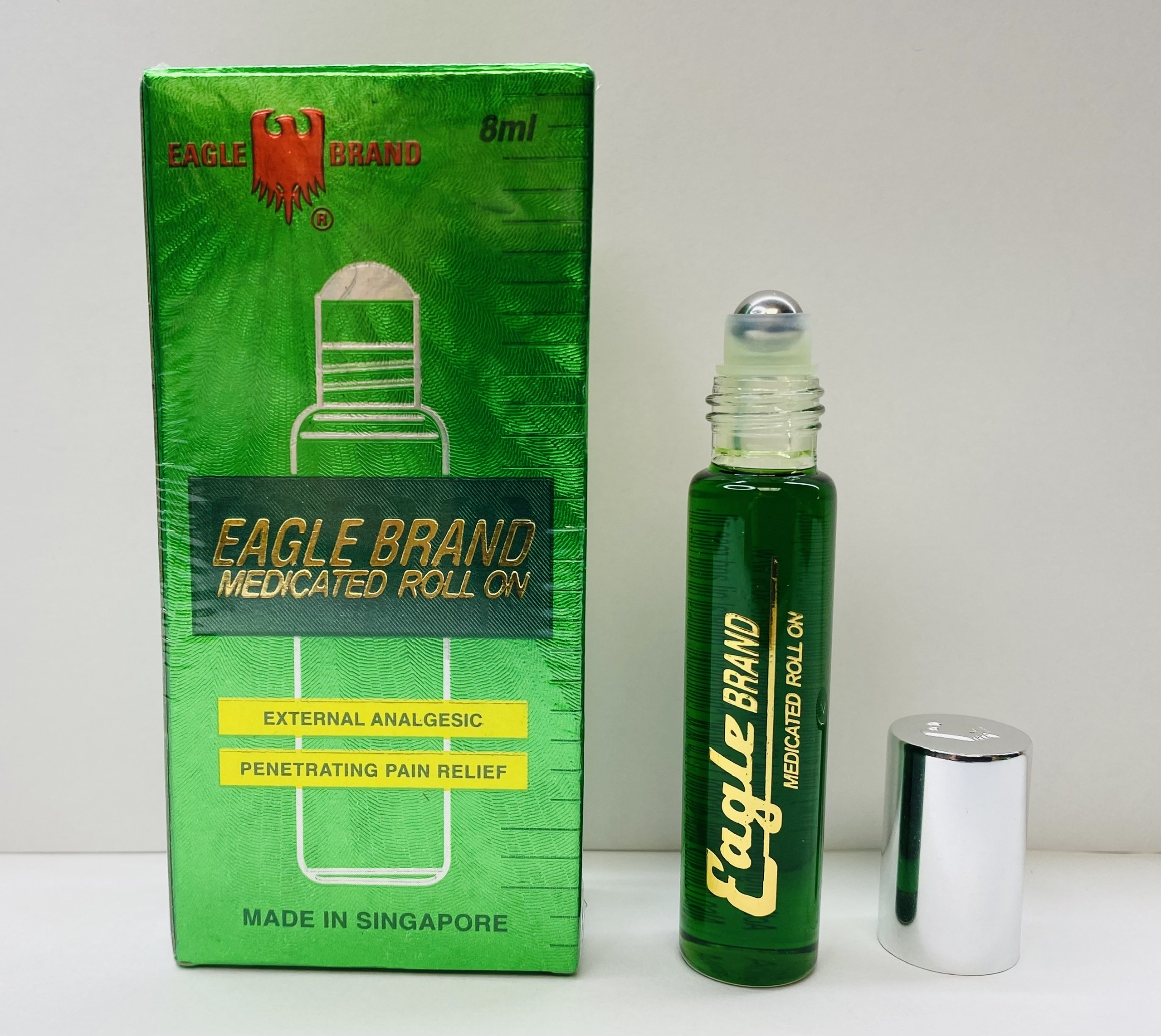 Dầu gió xanh eagle brand medicated oil dạng lăn 8ml-hàng mỹ- dầu xanh