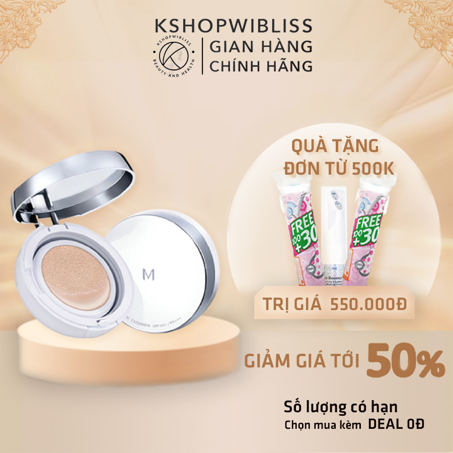 Phấn nước Missha M Magic Cushion che phủ khuyết điểm và kiềm dầu hoàn hảo SPF 50+ PA+++ 15g