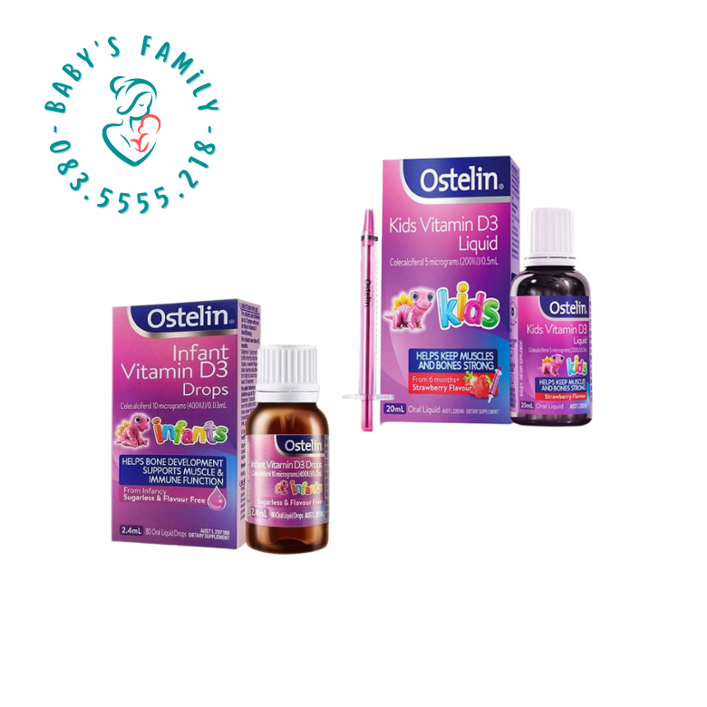 Vitamin d3 ostelin bổ sung vitamin d3 cho bé từ sơ sinh