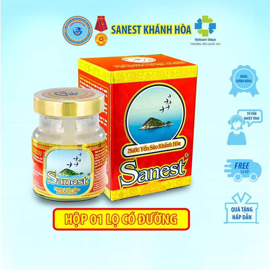 Nước yến sào khánh hòa sanest - lọ 70ml có đường