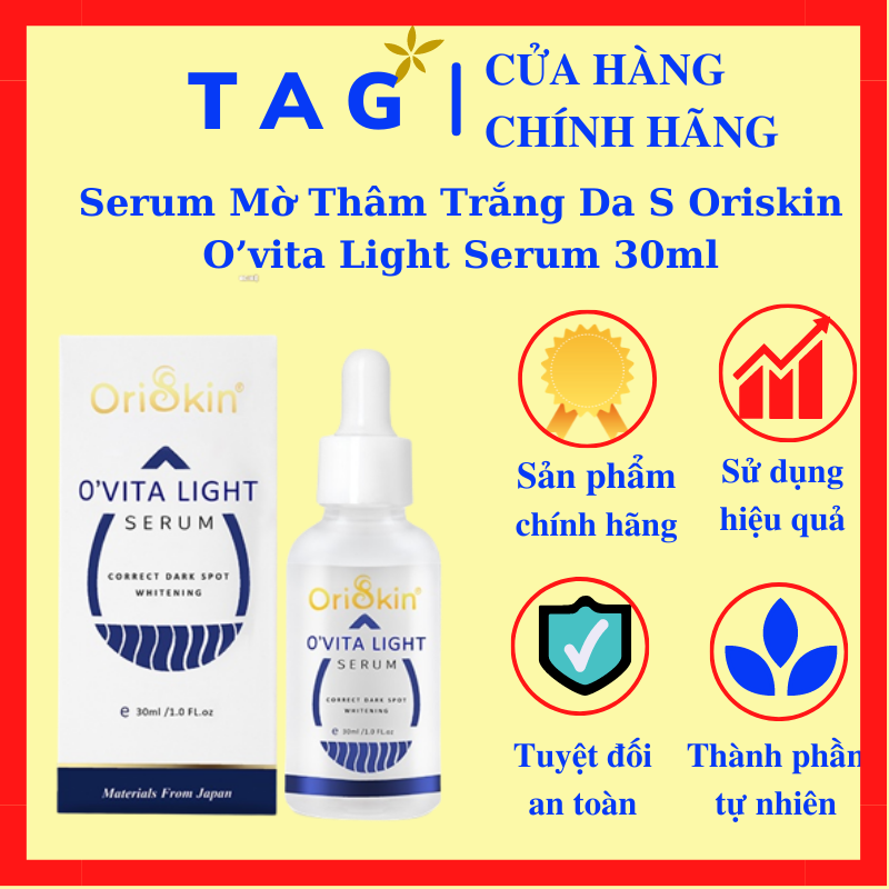 Serum mờ thâm trắng da kiềm dầu se khít lỗ chân lông oriskin o’vita light serum 30ml