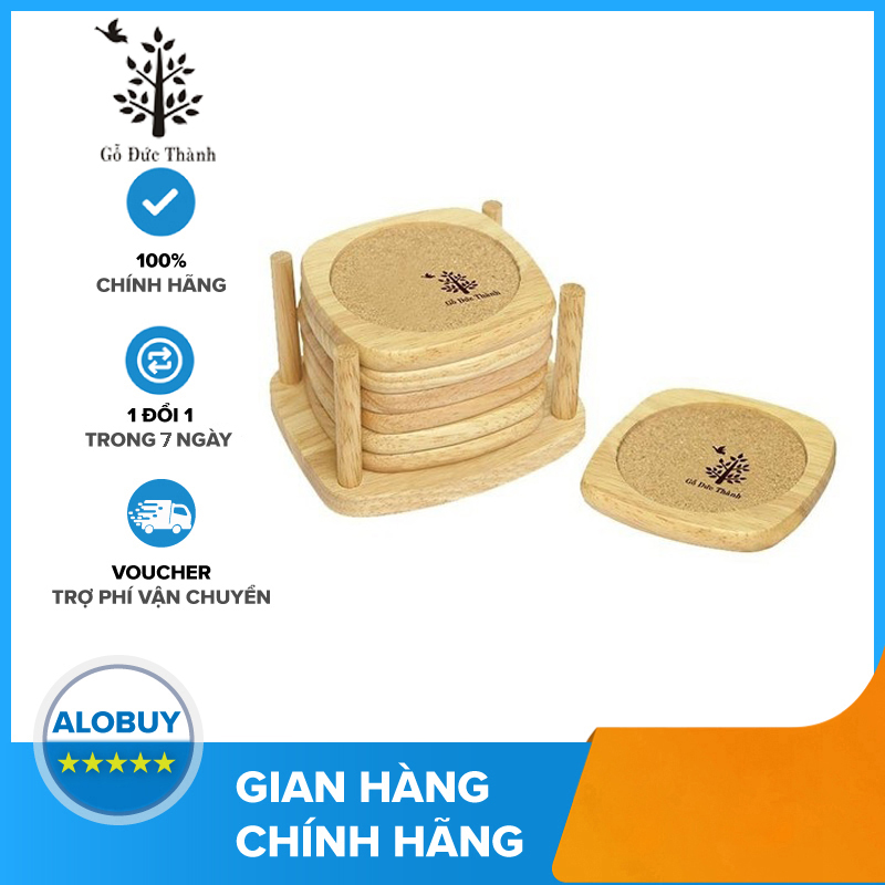Bộ lót ly 6 cái gỗ đức thành 20171