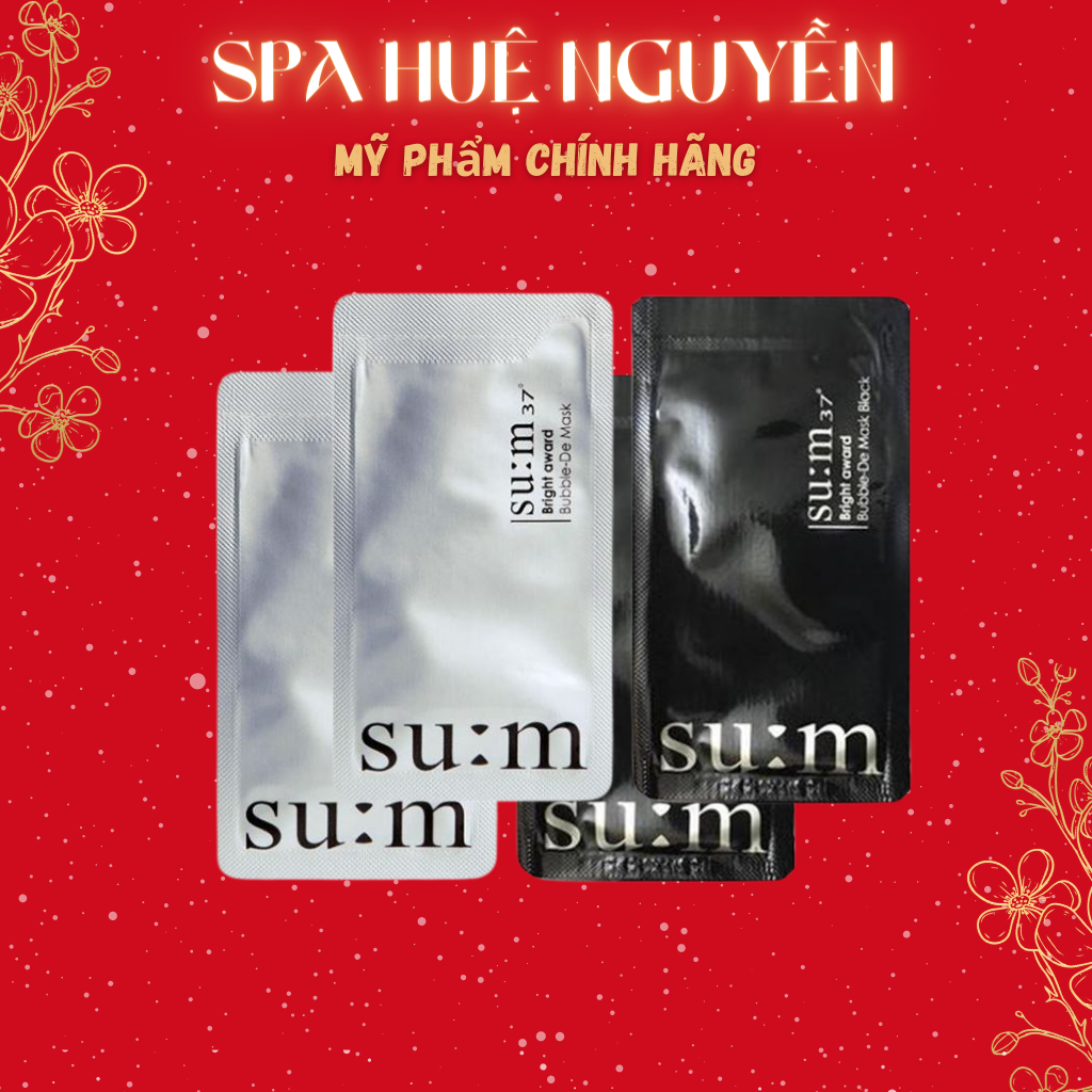 5 gói mặt nạ sủi bọt sum 37 giúp thải độc - thư giãn - an toàn cho da