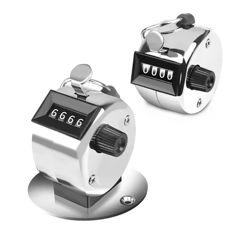 Bộ máy đếm kiểm đếm số lượng để bàn, cầm tay 4 số cơ học đếm số lượng kiện, sản phẩm trong ngành may