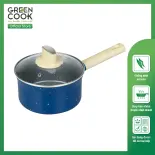 Nồi Quánh Vân Đá Đáy Từ Chống Dính Green Cook GCS241-18IH size 18cm - Chính hãng Green Cook