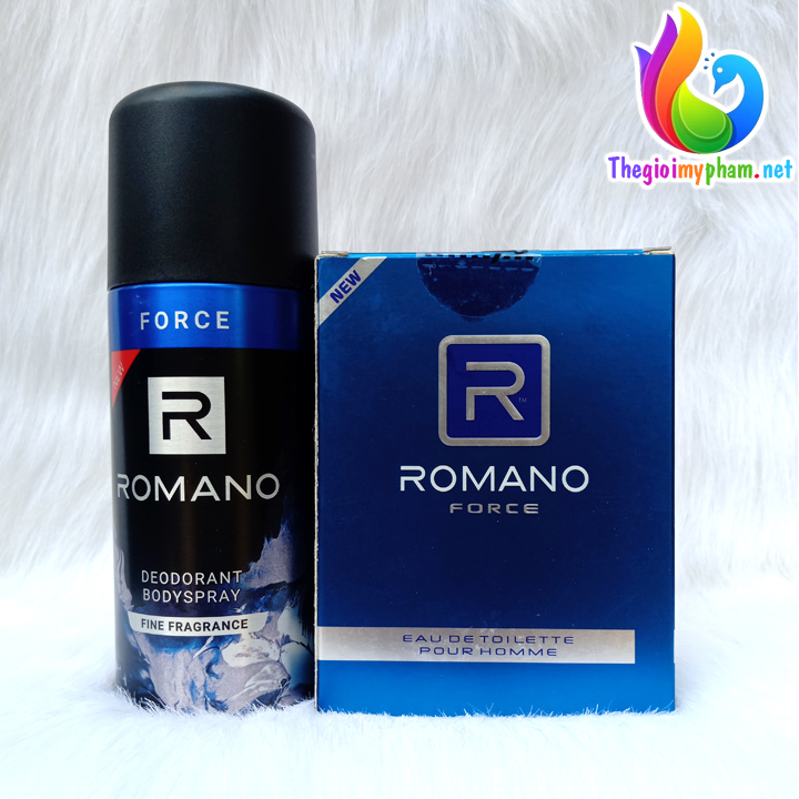 Combo xịt khử mùi toàn thân romano force 150ml và nước hoa romano force 50ml