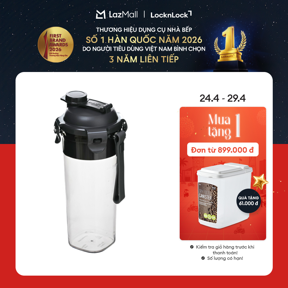 Bình nước LocknLock ABF931MBLU nhựa tritan dung tích 480ml - Màu xanh dương