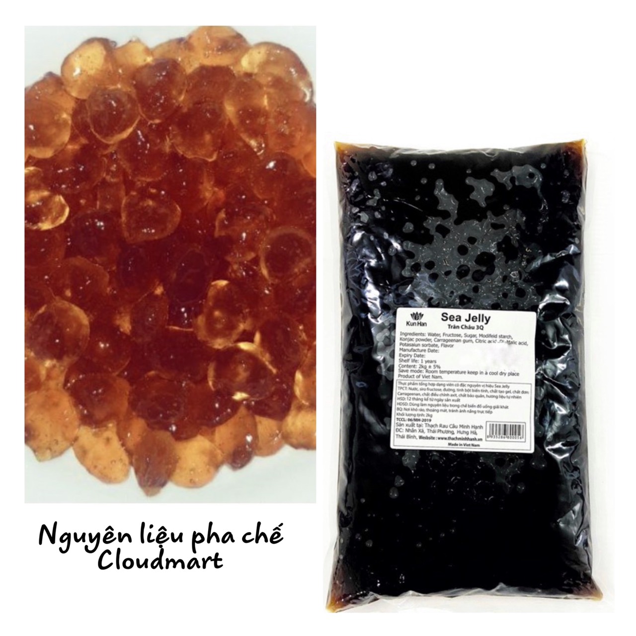 Trân châu 3q sea jelly caramel 2kg