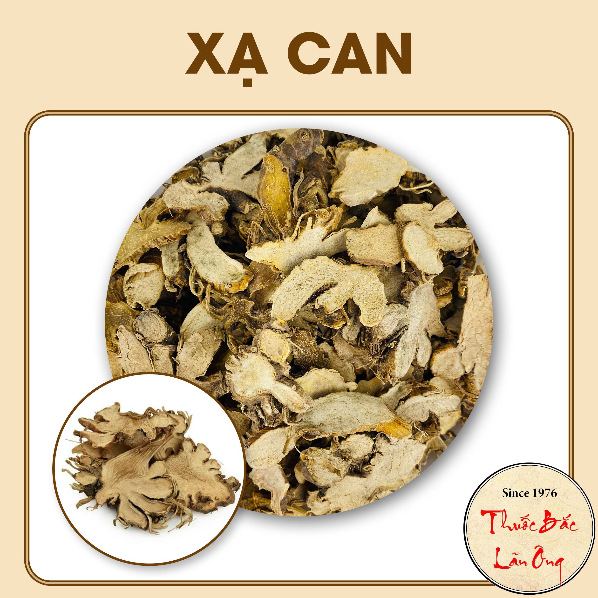 Xạ can, rễ quạt 100g, rẻ quạt khô, sạch, đẹp - lãn ông
