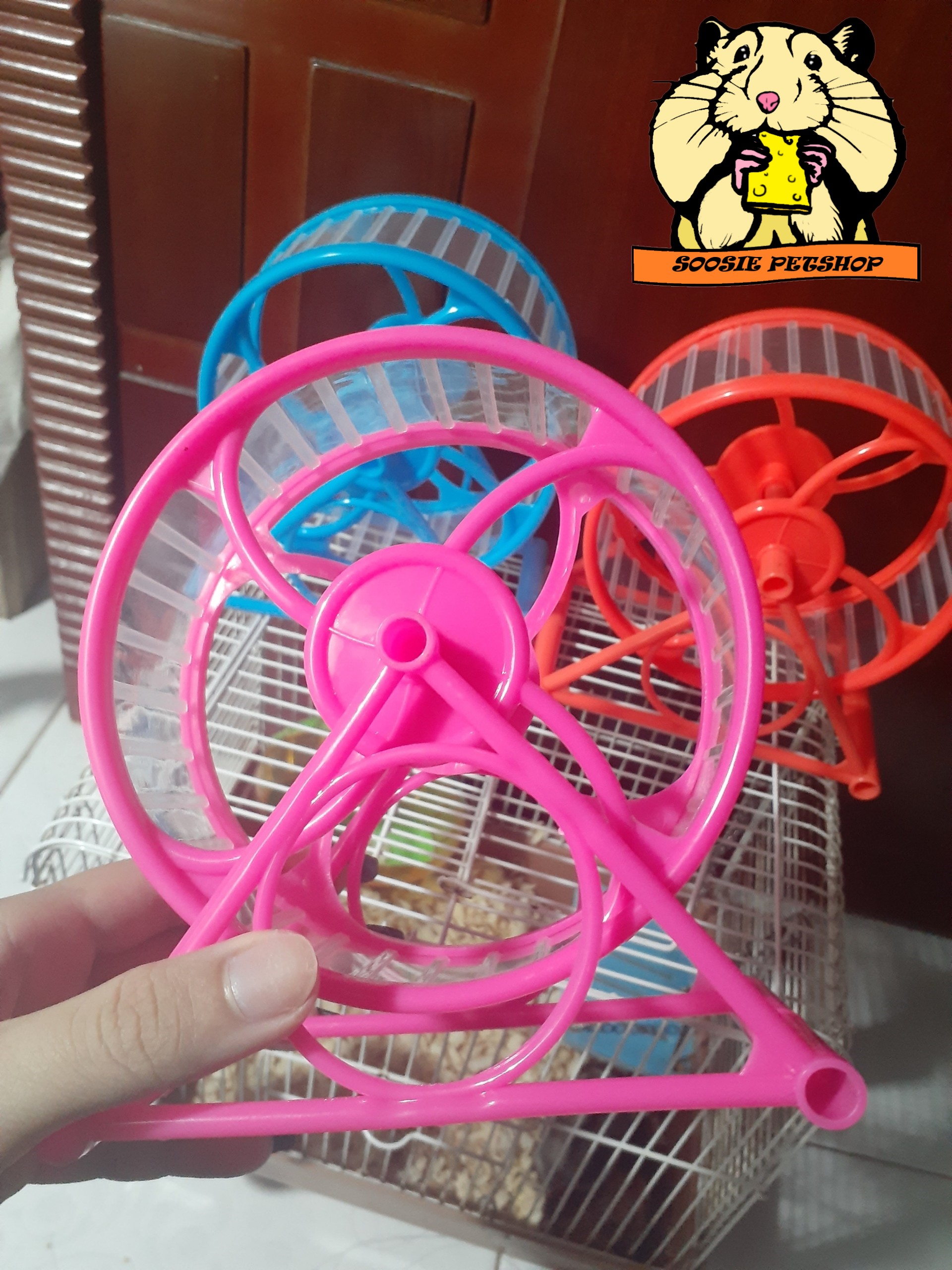 Wheel nhựa chạy 12cm dành cho hamster nhỏ ( Robo, campel, winter white)