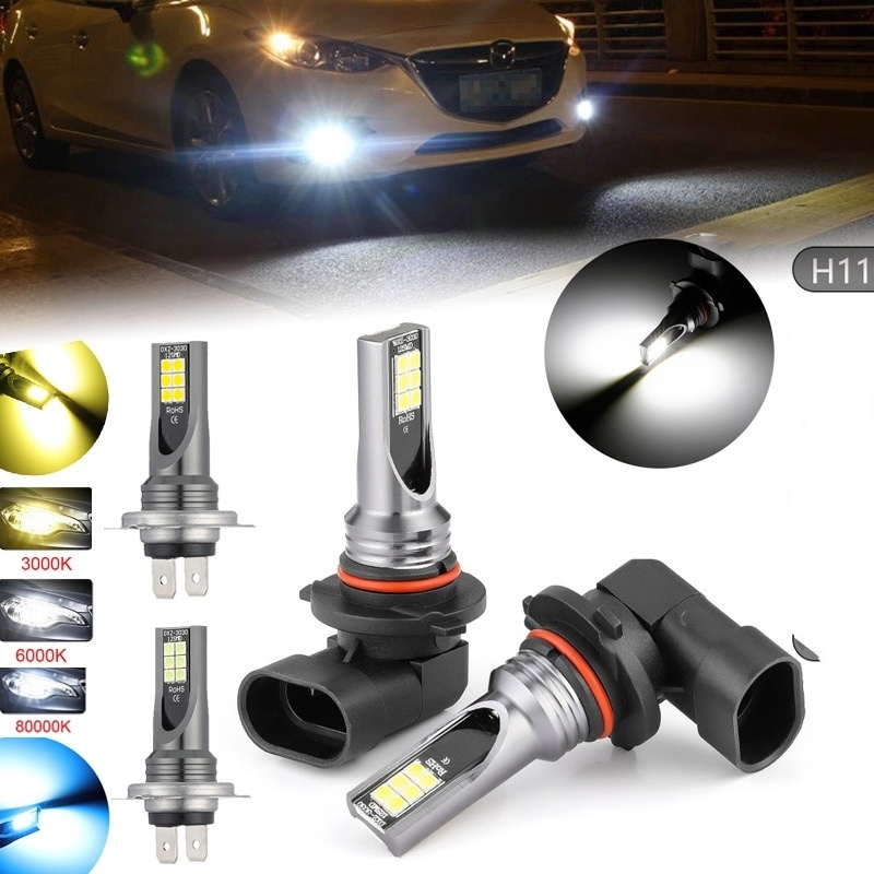 Bóng đèn led đôi h11 đèn sương mù xe siêu sáng 12v 8000k trắng