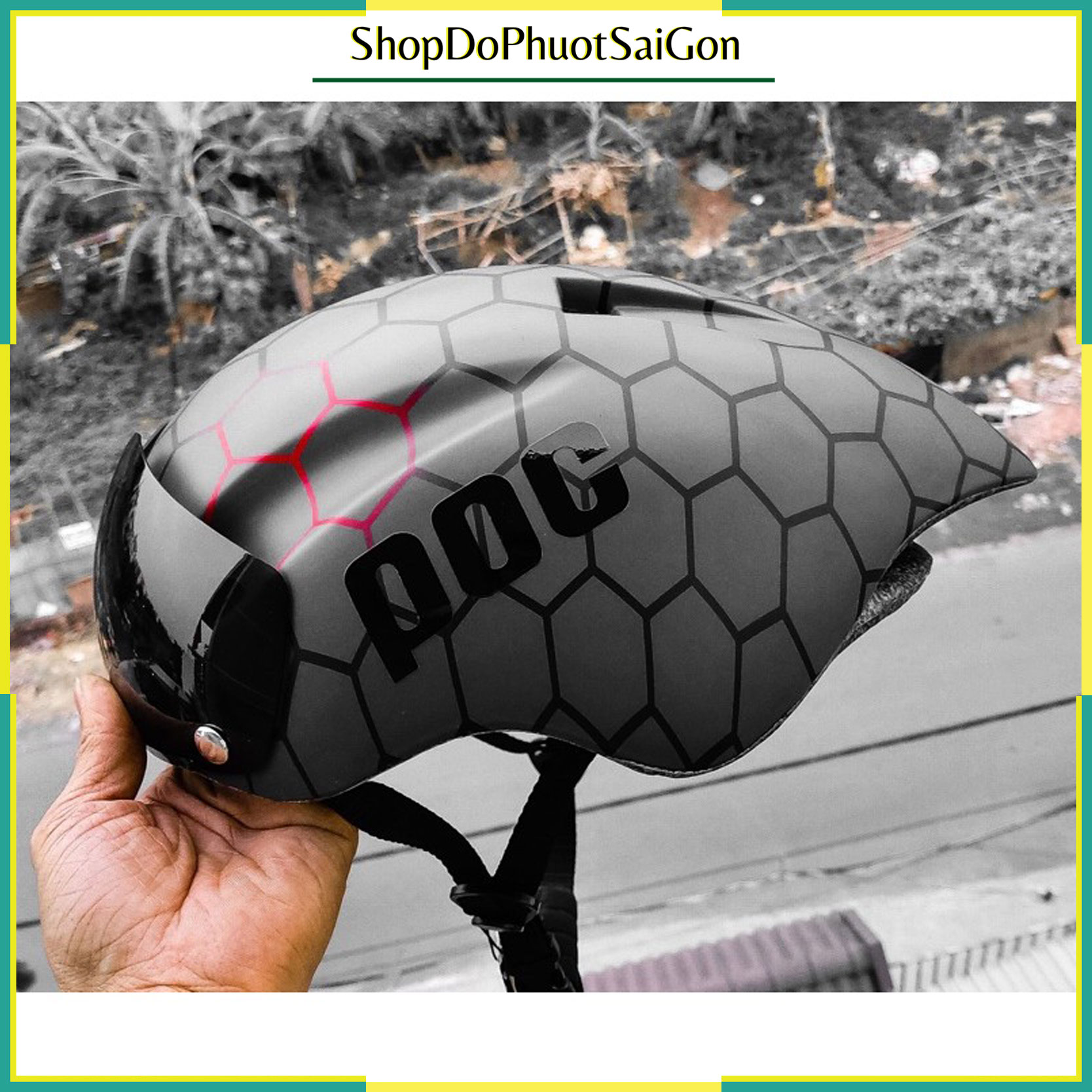 Mũ xe đạp poc 01 tổ ong nhám