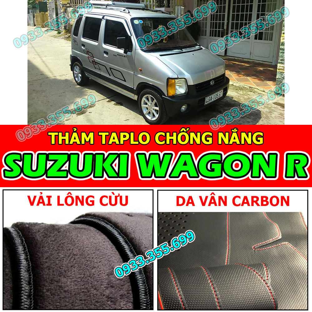 Thảm taplo suzuki wagon r+ bằng nhung lông 2001 2002 2003 2004 2005 2006 2007 2008