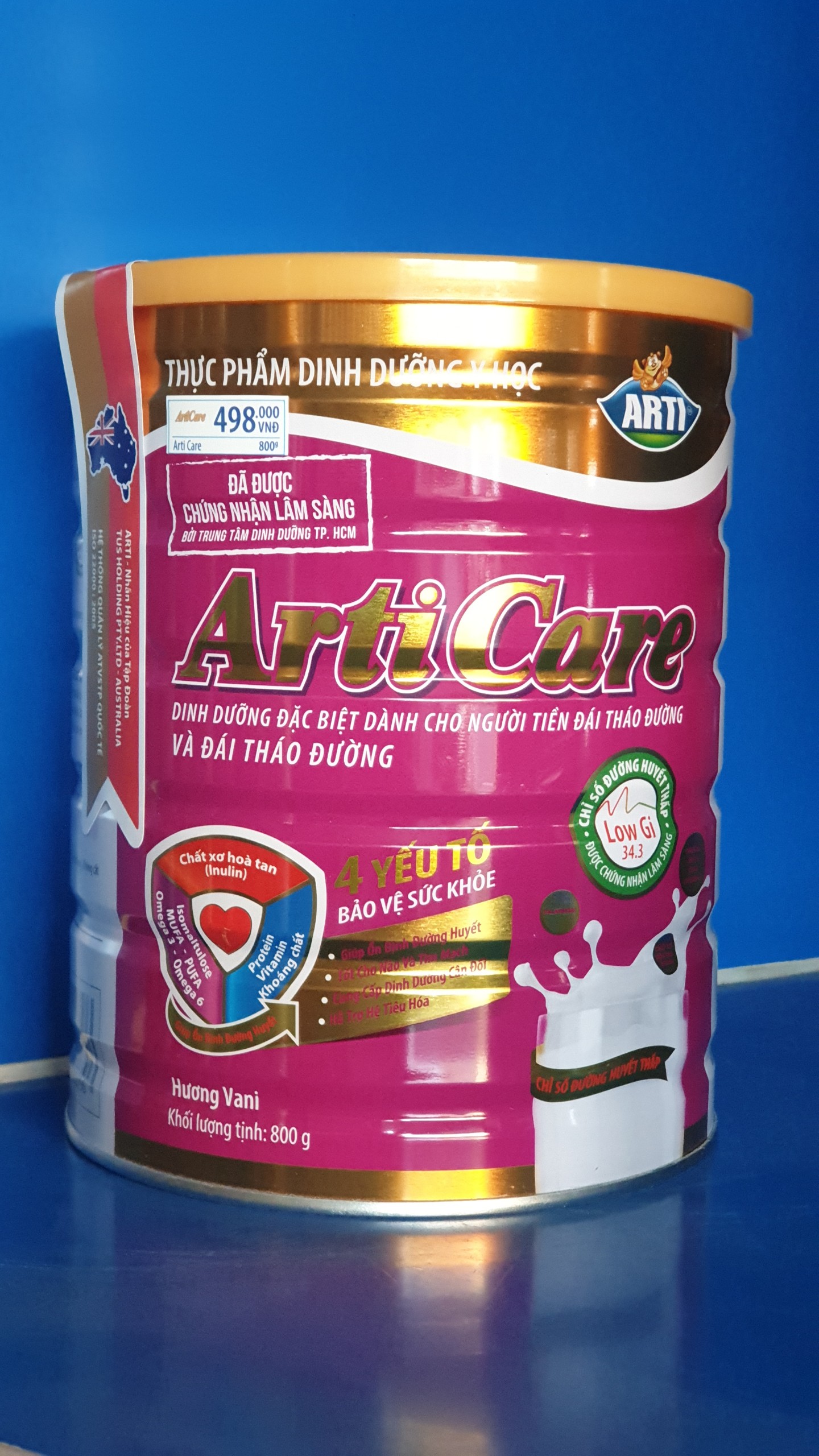 Sữa Arti Care 900G Dành cho người tiểu đường (CAM KẾT CHÍNH HÃNG, DATE MỚI)