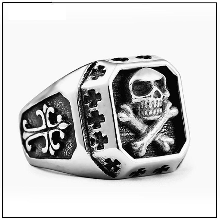 Nhẫn Nam Inox Cao Cấp Đầu Lâu Cá Tính Rẻ Đẹp