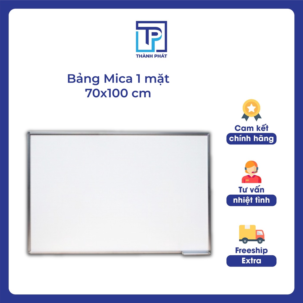 Bảng trắng mica viết bút lông 70x100cm viền nhôm - bảng treo tường- bảng viết bút lông