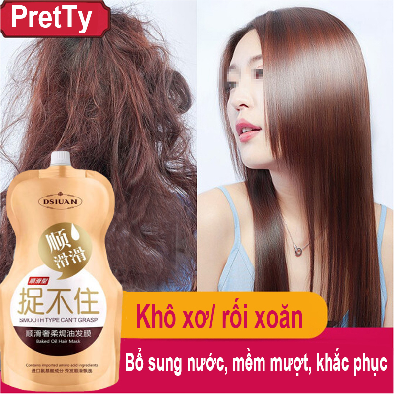 Mặt nạ dưỡng tóc uốn, dưỡng tóc khô xơ, tóc nhuộm giúp giữ nếp, tạo nếp tóc mềm mượt, phục hồi hư tổn