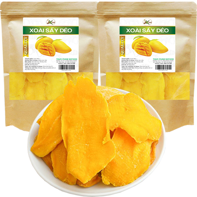  LOẠI 1 TÚI ZIP 1KG XOÀI SẤY DẺO NGUYÊN MIẾNG CHẤT LƯỢNG VỊ CHUA NGỌT KHÔNG ĐƯỜNG THƠM NGON SK FOOD 