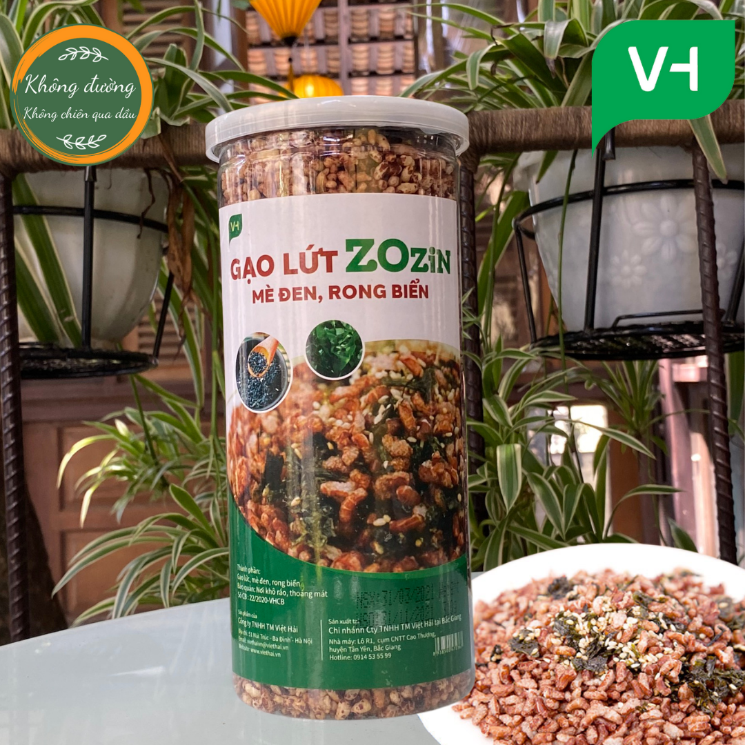 Cơm gạo lứt mè đen rong biển dạng hũ 300g