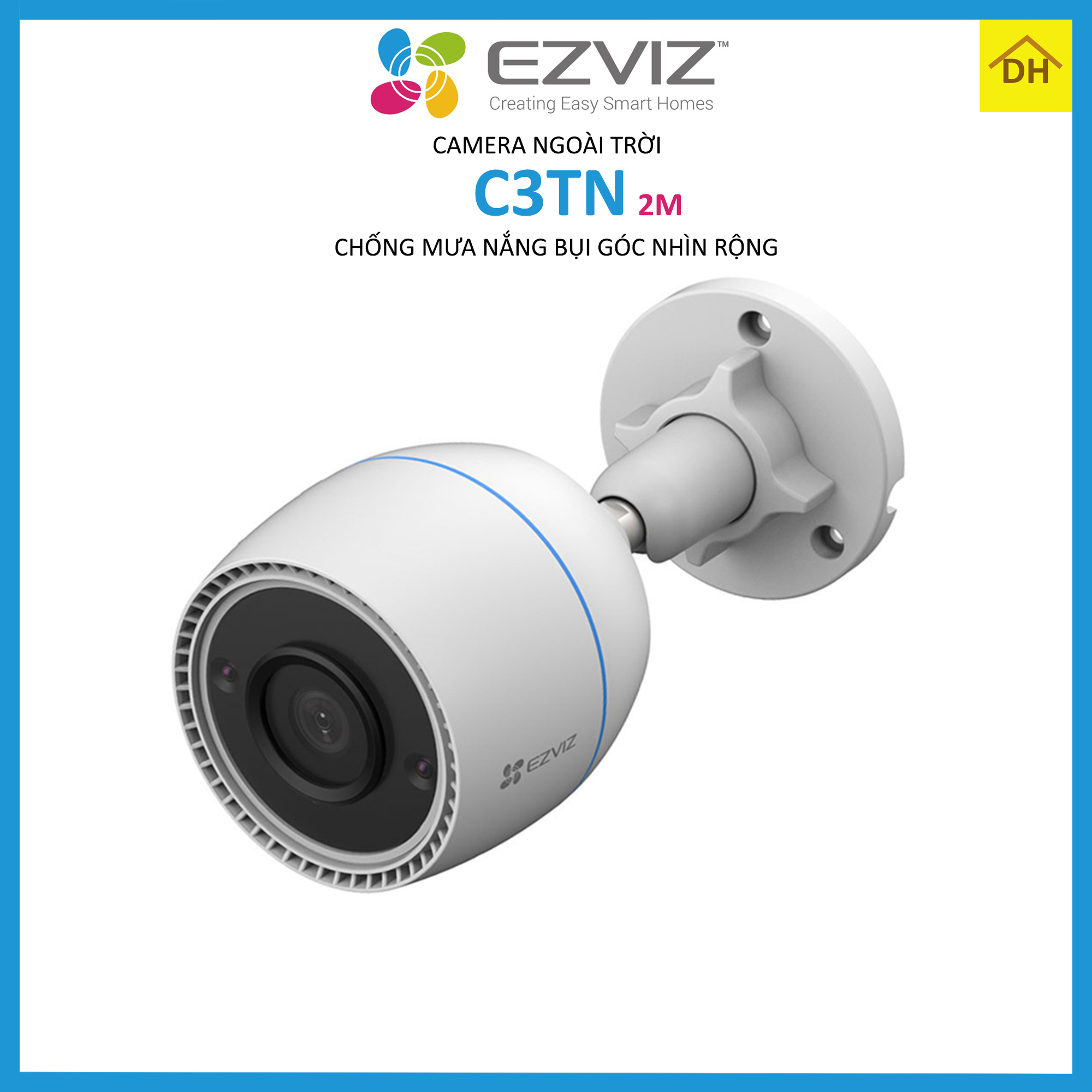 Camera EZVIZ C3TN 2M FHD 1080p Góc Rộng 2.8mm- Chống Nước- Wifi Ngoài Trời Chính Hãng