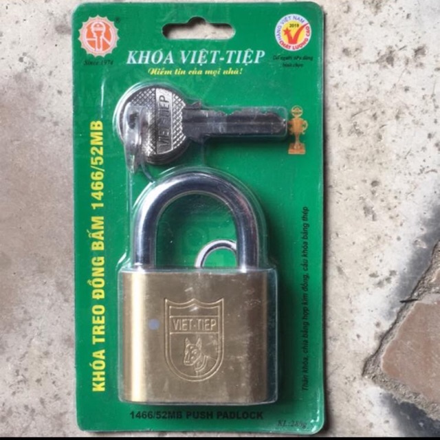 Khoá đồng việt tiệp 1466/52mb bấm dc