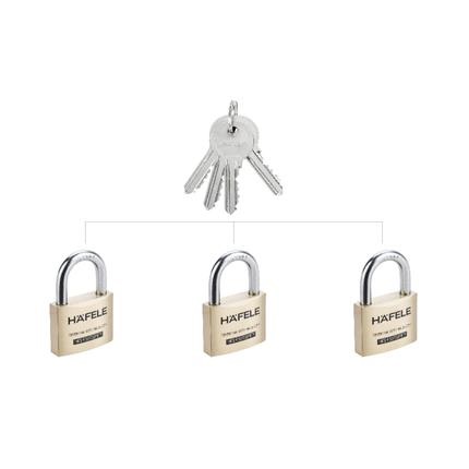 [HCM]Khóa bấm chìa chủ Hafele bộ 3 cái còng 50mm