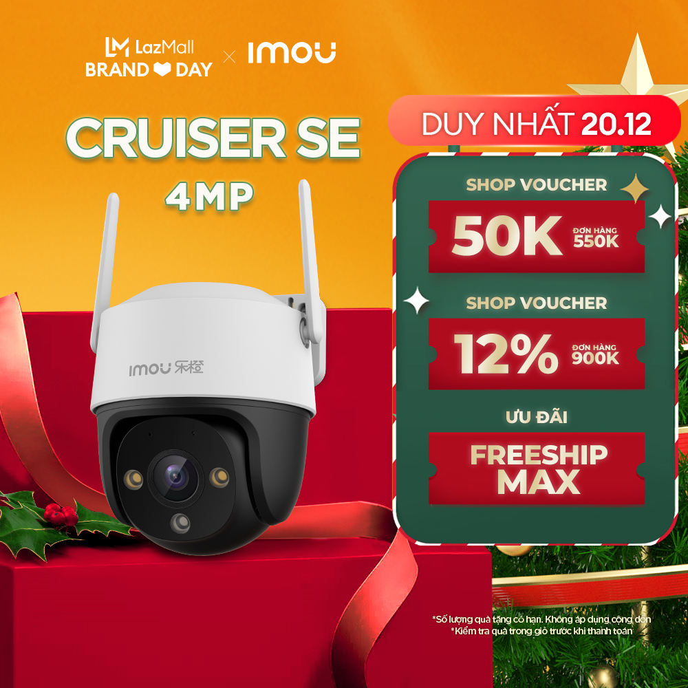 Duy nhất 20.12Camera Wifi ngoài trời Imou Cruiser SE I IPCS41FP I Đèn spotlight cảnh báo I 4 chế độ ban đêm I Bảo hành 2 năm I S41FP