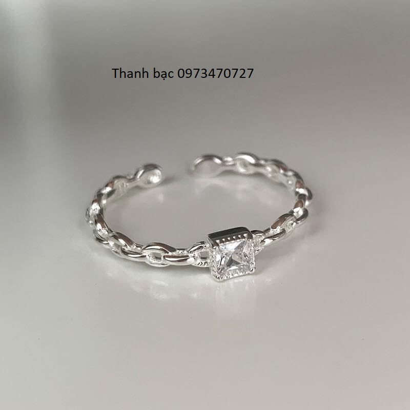 Nhẫn nữ - Nhẫn nữ bạc ta - hàng sáng bóng - free size tay