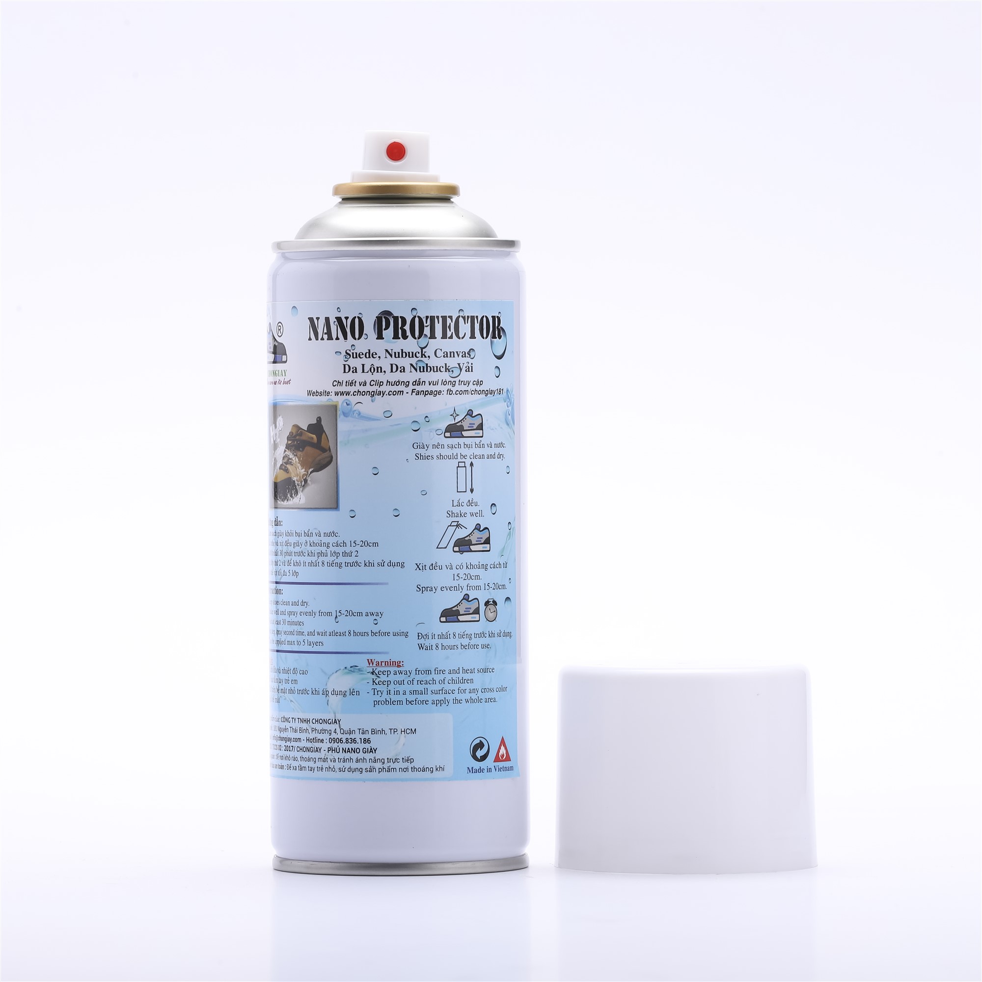 Bình Xịt Phủ Nano CHONGIAY Chống Thấm Cho Giày 400ml