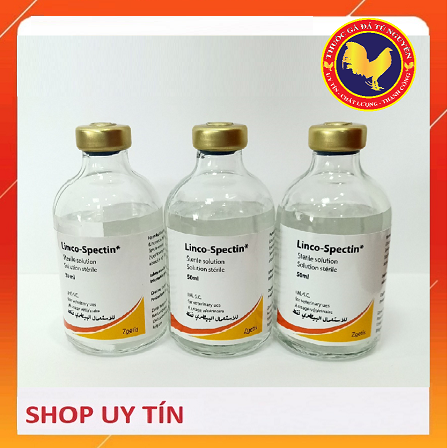 Linco - Spectin Mỹ chai chiết 50ml - dùng cho gà bị Khò khè, sổ mũi, sưng phù đầu viêm ruột phân xanh phân trắng trên gia cầm
