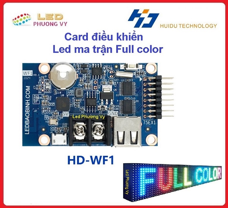 Card HD WF1 (USB, Wifi) dùng cho Led ma trận Full color