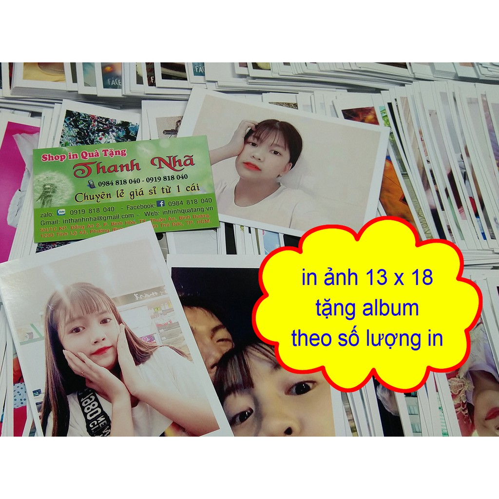 [combo 100 ảnh 13x18 + album ảnh