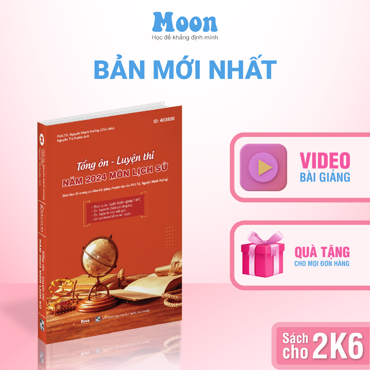 Sách - tổng ôn lịch sử 12, tổng ôn kiến thức lịch sử thpt qg moonbook
