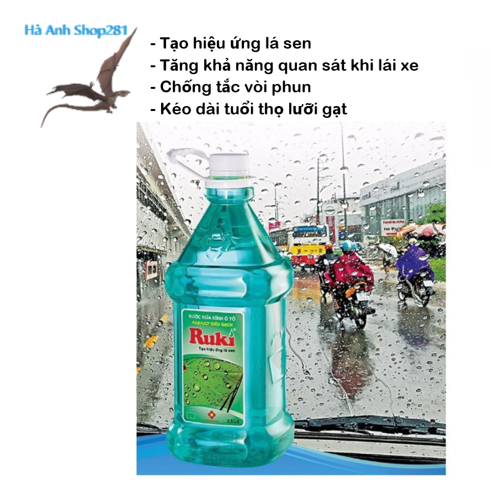 Nước rửa kính xe ô tô RUKI 2,5 lít
