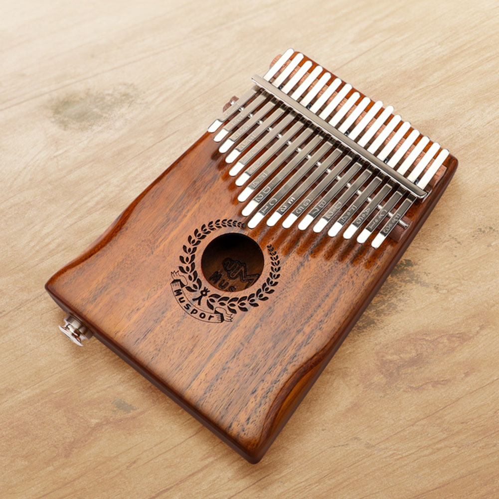 [HCM]Đàn kalimba 17 phím gỗ nguyên khối Mahagony GECKO000076-002 Kalimba Cega hươu nai hạc màu nâu 5.0