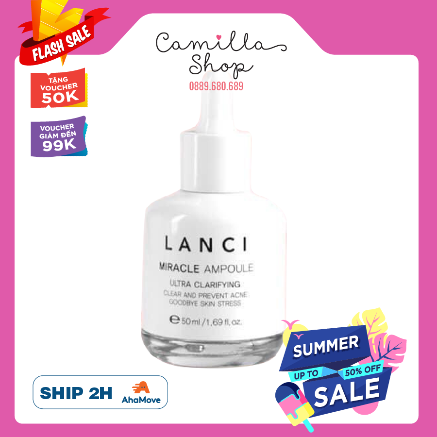 Siêu serum MIRACLE AMPOULE LANCI dưỡng trắng chống lão hóa 50ml