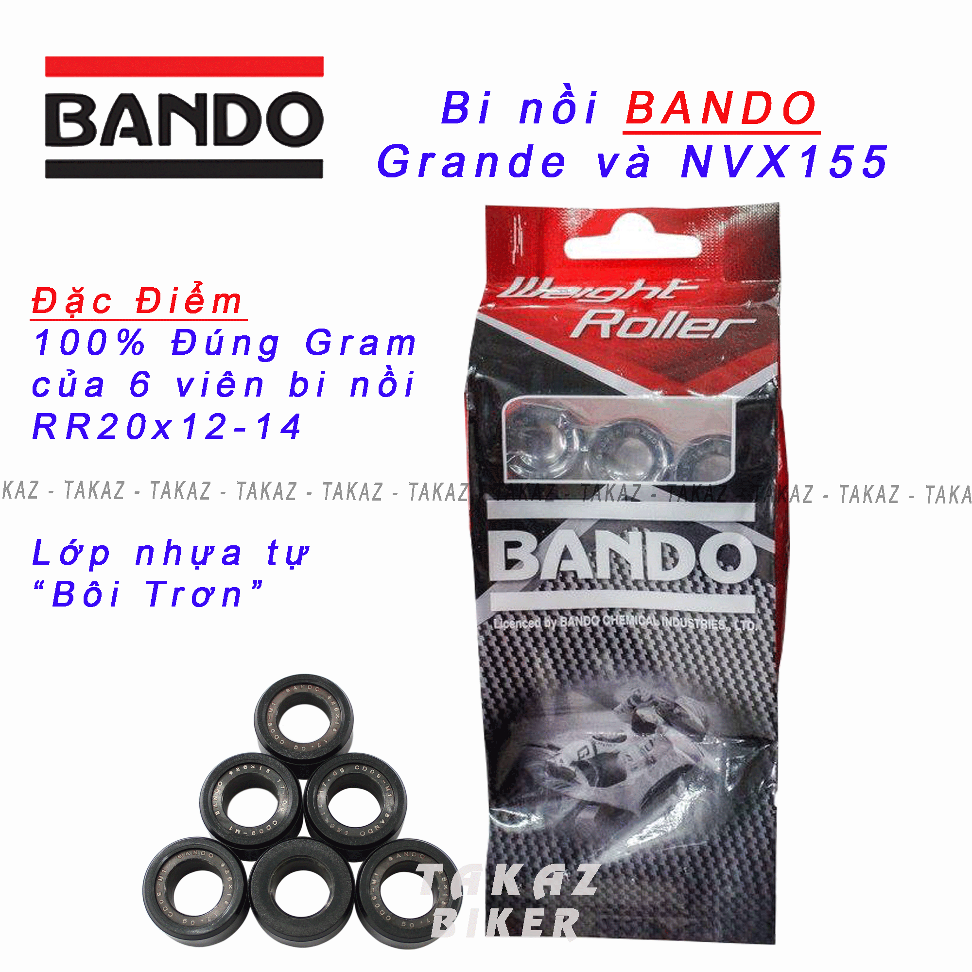 [HCM][ Grande - NVX ] Bi nồi Bando Grande - NVX 155cc - Made in Taiwan