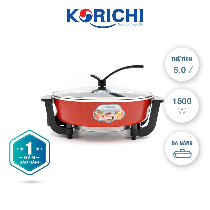 Nồi lẩu điện Korichi KRC3559 dung tích 5L bảo hành chính hãng 12 tháng