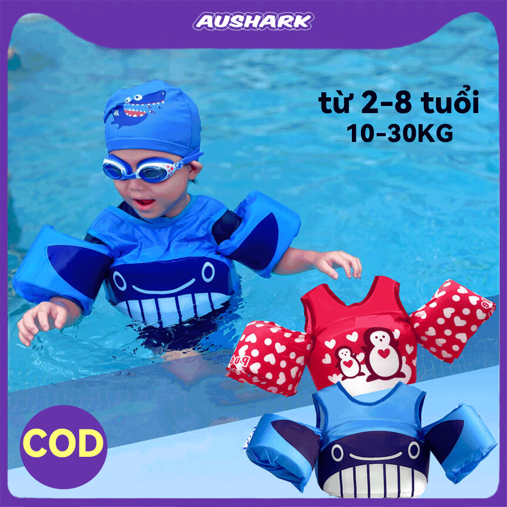 AUS 【COD】áo phao bơi áo phao trẻ em trẻ mới biết đi 2-8 tuổi thích hợp đến Bãi biển hoặc Hồ bơi 10-30kgs