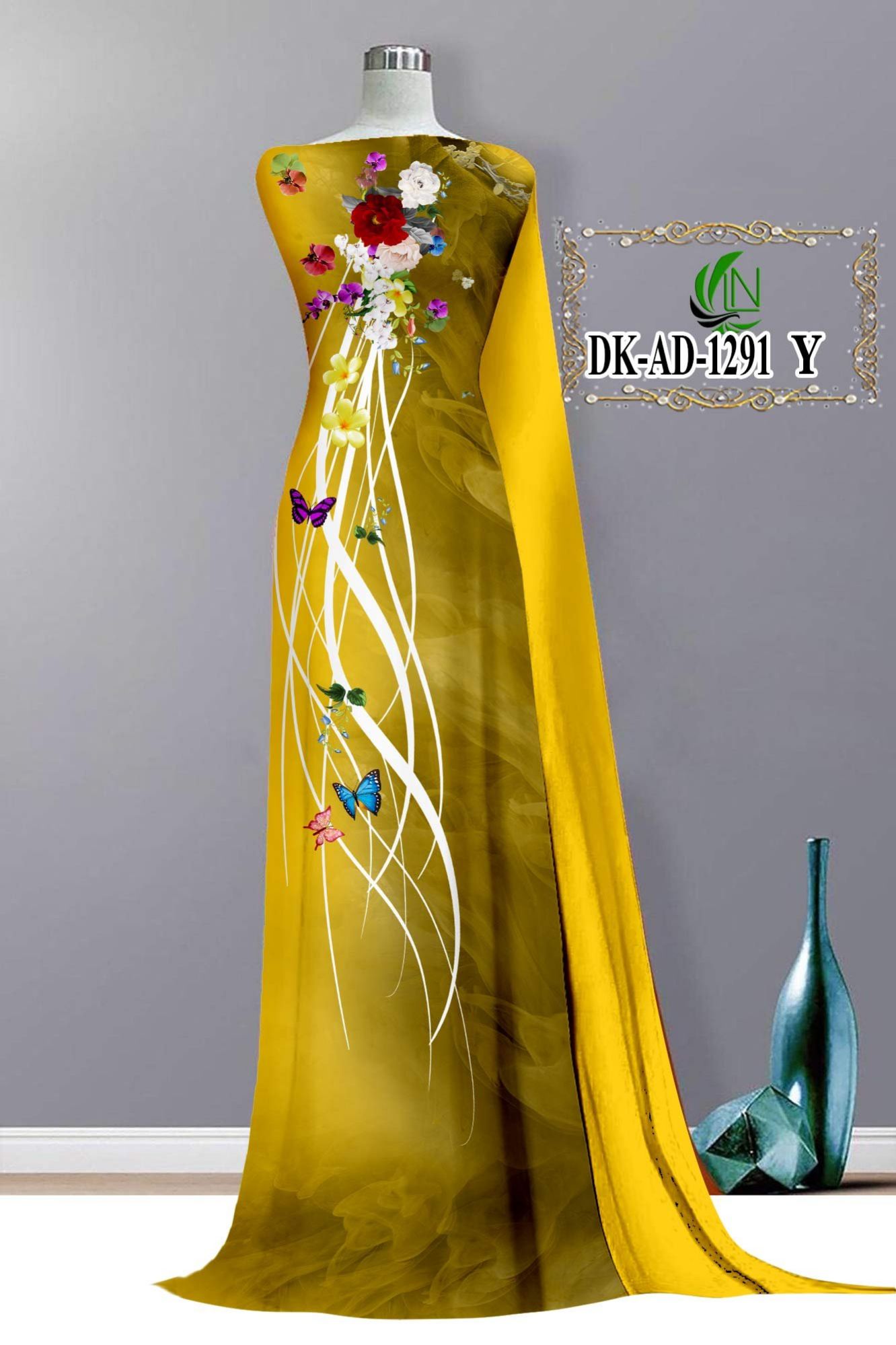 Vải áo dài 3d bộ